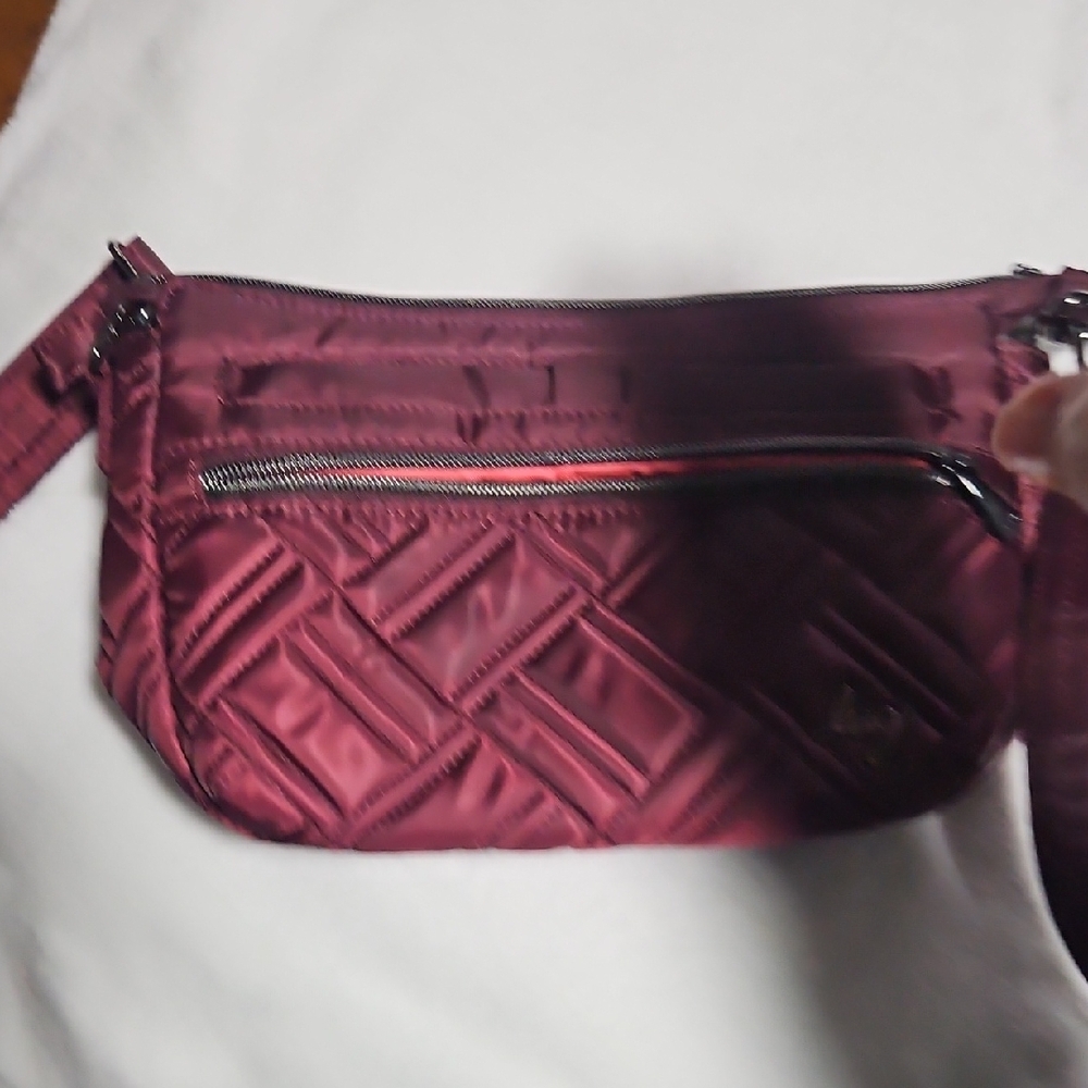 Quilted Burgundy Crossbody Bag